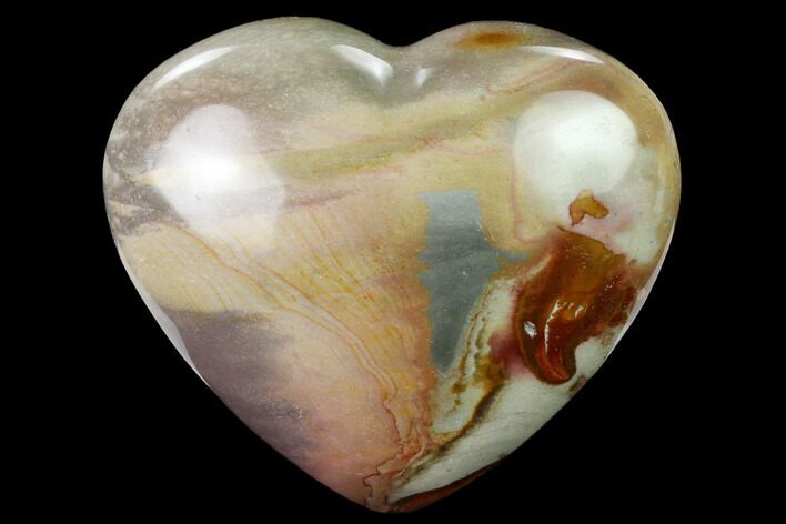 Wide, Polychrome Jasper Heart - Madagascar #167322